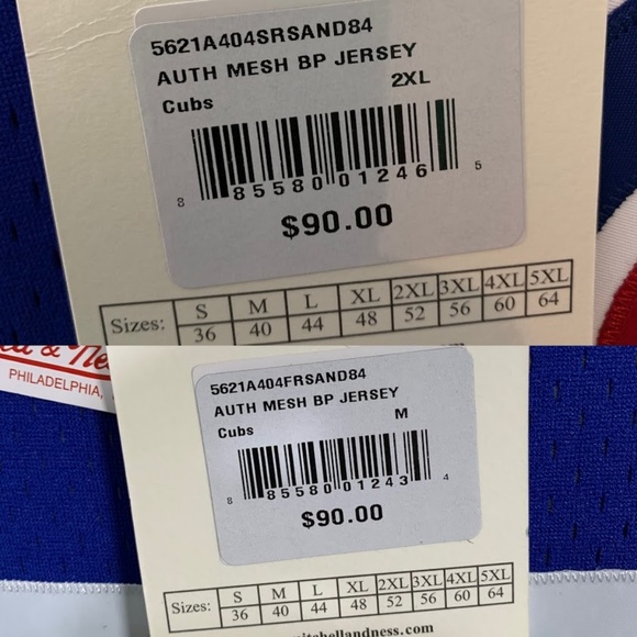 Mitchell & Ness # 23 Ryne Sandberg Baseball Jersey - Picture 8 of 8